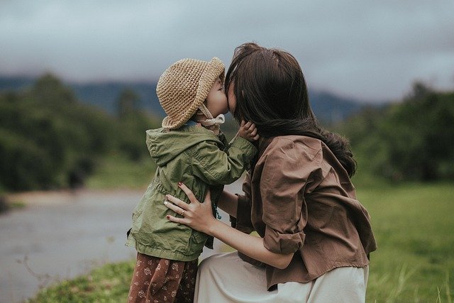 mother, daughter, kiss, parent, child, happy mothers day, people, family, love, closeup, mom, mum